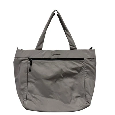 Calvin Klein Essential Nylon Gray Zip Tote Shoulder Bag Large - Image 1 of 4