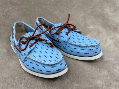Froats The Sharks and Minnows Boat Shoes Mens Size 10.5 Blue Leather Loafers - Image 1 of 4