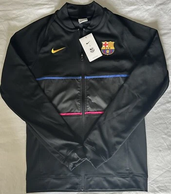 Chaqueta de pista de fútbol negra con cremallera completa Nike FC Barcelona DB7812-014 para hombre talla: pequeña Foto 1 de 4