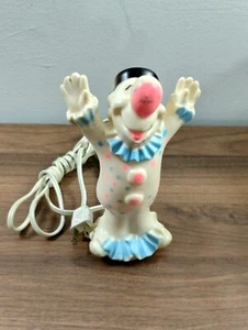 Statuina pagliaccio 6" plastica luce notturna danneggiata - Foto 1 di 6