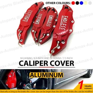 4 piezas pinza de freno de disco ABS roja 3D estilo infinito cubiertas universales para automóvil camión M+S - Imagen 1 de 9