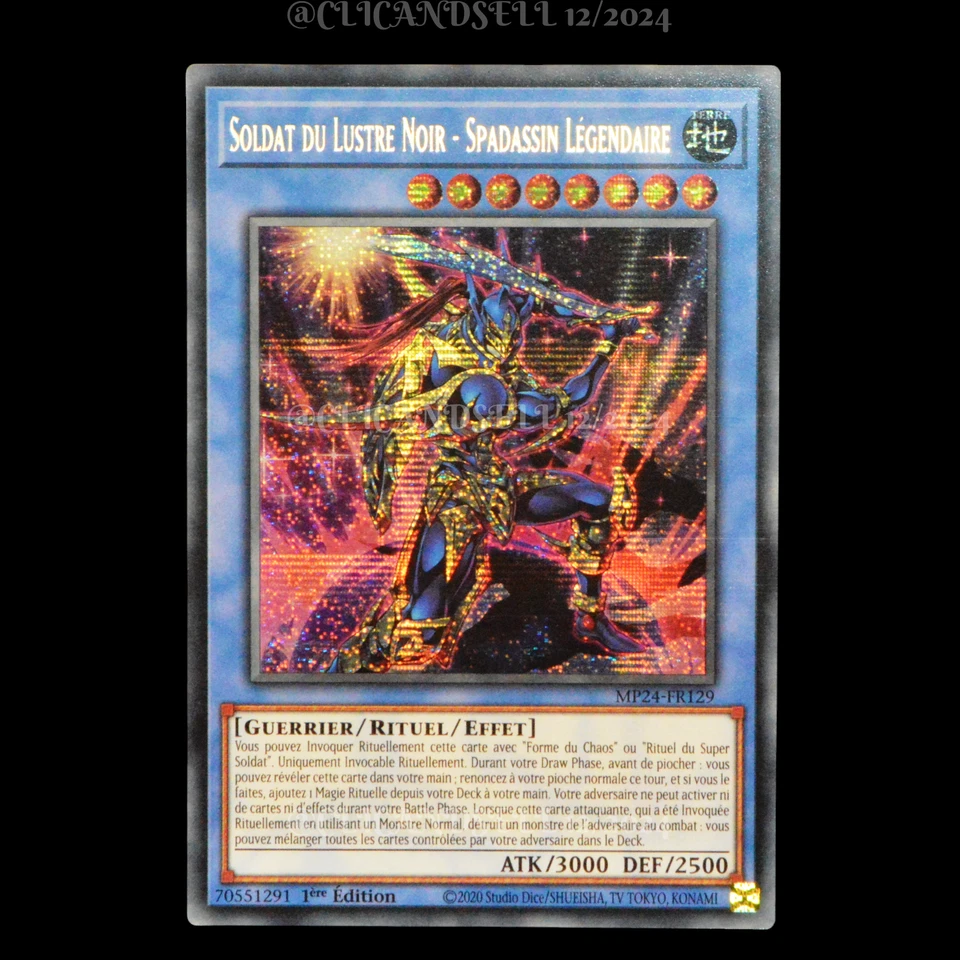 carte YU-GI-OH! Soldat du Lustre Noir - Spadassin Légendaire : MP24-FR129 PSE - Photo 1/1