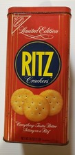 VINTAGE RITZ CRACKERS NABISCO LIMITED EDITION 16 OZ METAL TIN CAN 1986