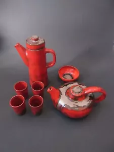 FAT LAVA, 1960er Kult Design! signiertes Künstler-Set mit Tee- und Kaffeekanne - Bild 1 von 20