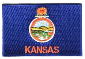 KANSAS STATE FLAG iron On Patch 3" - Picture 1 of 1
