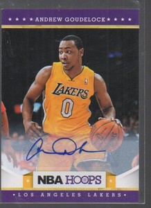 ANDREW GOUDELOCK 2012-13 HOOPS ROOKIE CARD AUTO #258