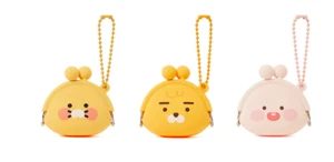 Kakao Friends Silicone Mini Pouch Keyring Bag Charm Apeach, Choonsik & Ryan - Picture 1 of 19