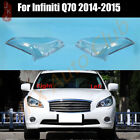 For Infiniti Q70 2014-2015 P Right&Left Clear Headlight Lens Cover + Seal Glue
