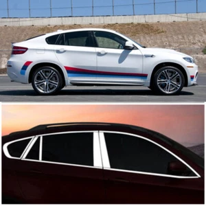 Full Windows Molding Trim Decoration Strips w/ Center Pillar For BMW X6 2011-19 - Picture 1 of 19