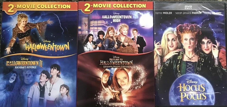 HALLOWEENTOWN 1,2,3,4 DVD COMPLETE COLLECTION SET + HOCUS POCUS NEW! DISNEY FUN Foto 1 de 1
