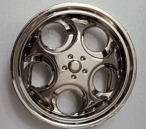 Car Wheel Rim Spinning Silver Metal Fashion Belt Buckle Round  - Picture 1 of 5