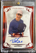 Drew Brees AUTO~RC /25 Leaf Pickleball Red 2023 Premier Edition Rookie Autograph