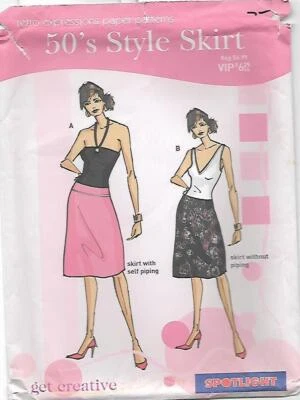 C282 SPOTLIGHT: 50'S  STYLE SKIRT SIZE 8-16 SEWING PATTERN - Image 1 of 2