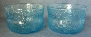  Iittala Nuutajarvi OIVA TOIKKA Vintage Fauna hellblau Dessertschalen (2) neuwertig  - Bild 1 von 1