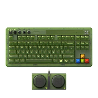 For 8Bitdo Mechanical Keyboard Retro RGB Lighting Green Translucent Keyboard - Image 1 of 4