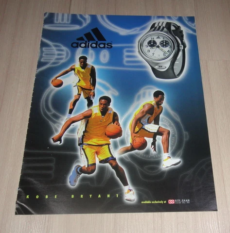 Kobe Bryant Basketball Adidas Watch Print Ad Thailand Magazine 2000 PINUP POSTER Cover