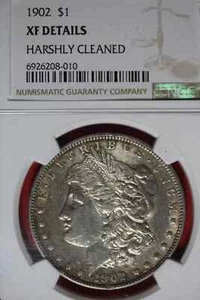 1902 NGC XF DETAILS HARSHLY CLEANED MORGAN SILVER DOLLAR - Picture 1 of 2