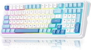 New- MCHOSE K99 98% Wireless Mechanical Keyboard, Tri-Mode Connection (Sky Blue) - Picture 1 of 6