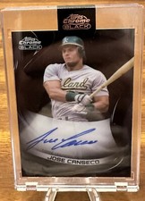 2022 TOPPS CHROME BLACK JOSE CANSECO ENCASED ON CARD AUTOGRAPH  #CBA-JCA AUTO