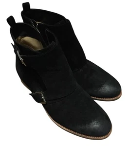 Michael Kors schwarze Wildleder Stiefeletten zwei verstellbare Riemen silbernes Logo Größe 8 - Bild 1 von 23