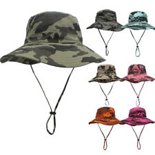 Bucket Hat Cap Cotton Fishing Boonie Brim Visor Sun Safari Summer Men Camping