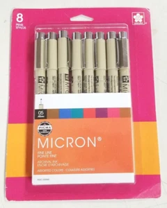 Sakura Pigma Micron 05 Ink Pen Set, 0.45mm, Multicoloured, Fine Line, 8 Pack NEW - Picture 1 of 1
