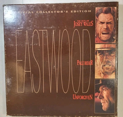 Clint Eastwood LaserDisc, 4 discs LN, Outlaw Josey Wales, Pale Rider, Unforgiven - Image 1 of 4