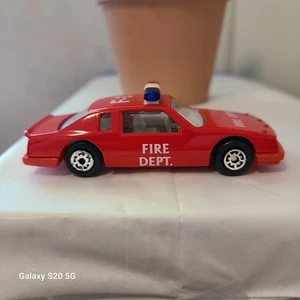 Vintage Red Fire Dept. Car F-3 Diecast Toy Vehicle Emergency Rescue - Picture 1 of 6