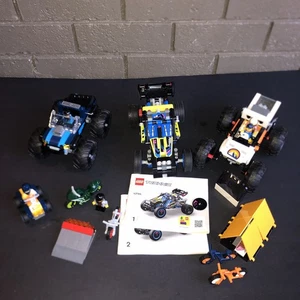Lego Parts Lot Technic & Lego City Monster Truck Dune Buggy Bikes Minifigs Camp - Picture 1 of 23