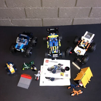Lote de piezas Lego técnica y Lego City Monster Truck duna buggy bicicletas minifiguras campamento Foto 1 de 4