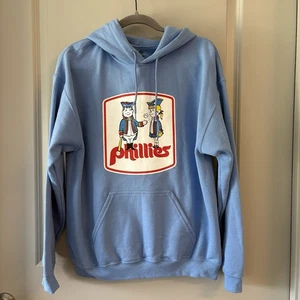 Philadelphia Phillies Stitches Phillis Logo Hoodie Sweatshirt Light Blue Medium - Picture 1 of 7