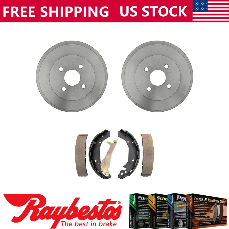 Rear Kit Brake Drums & Brake Shoes For 2009-2010 Pontiac G5 - Raybestos - Image 1 of 4