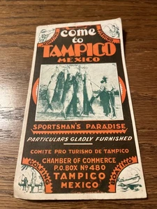 Folleto publicitario vintage Tampico México caza golf etc deportista paraíso - Imagen 1 de 7