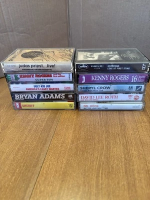 10 Vintage Rock Pop Cassettes Scorpions Judas Priest Ugly Kid Joe David lee Roth - Image 1 of 2