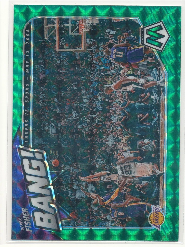 2020-21 Mosaic Derek Fisher BANG Green Prizm - Image 1 of 1