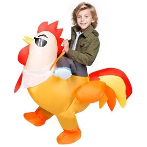 Inflatable Costume For Kids Rooster Ride On Chicken Costume Halloween Costume... - Picture 1 of 8