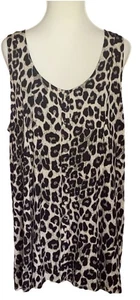 TORRID WOMEN'S PLUS SZ SUPER SOFT KNIT ANIMAL PRINT SLEEVELESS TUNIC TOP SZ 4 - Picture 1 of 3