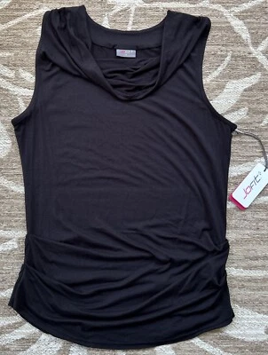 Nuevo con etiquetas Top negro sin mangas Jofit para mujer talla pequeña cintura acanalada escote drapeado Foto 1 de 4