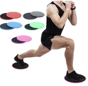 2pcs Workout Fitness Sliders Exercise Sliding Gliding Disc Pads Core Gym Sports - Picture 1 of 2