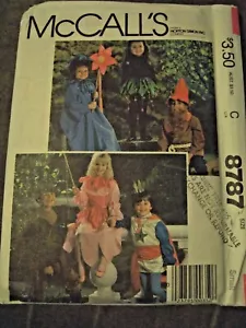 1983 McCALL'S #8787 - GNOMO DE NIÑOS - Robin Hood - Maid Marian patrón 4-6 sm - Imagen 1 de 2
