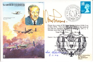HA4 Bombardero Harris RAF Cubierta Firmada GALLAND KC SCHUHMACHER KC - Imagen 1 de 1