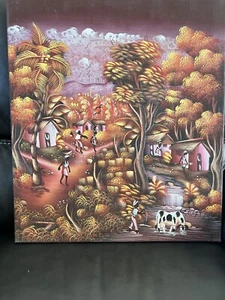 Hatian Oil on Canvas Painting By Artist Jean Claude Martin - Picture 1 of 5