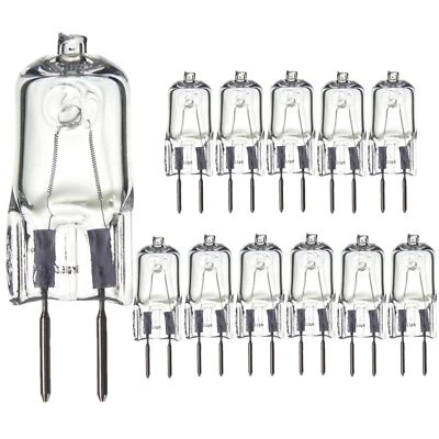 12Pack Single Ended T3.5 Bulb, GY6.35 Bi-Pin Clear Glass, 3200K, 35W, 315LM - Image 1 of 4