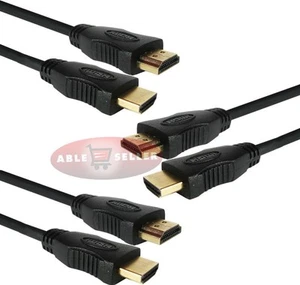 3 PACK HIGH SPEED 6FT HDMI CABLE 4K X2K ETHERNET AUDIO RETURN 3D 4K@50/6 2160p - Picture 1 of 2