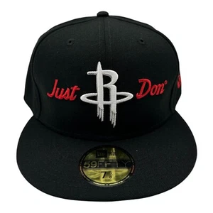 New Era x Just Don Houston Rockets Hat Cap 7 5/8 Black 59Fifty NBA Basketball - Picture 1 of 8