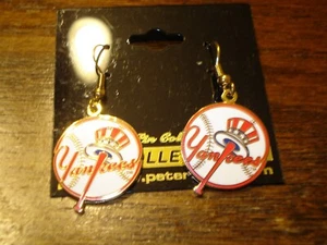 New York Yankees NY Dangle Yankee Logo Ohrringe MLB Neu - Bild 1 von 1
