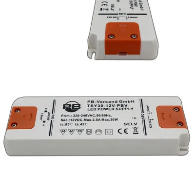 LED Trafo 12V DC 1 - 30 Watt flach SLIM Transformator Driver Netzteil kompakt - Bild 1 von 4