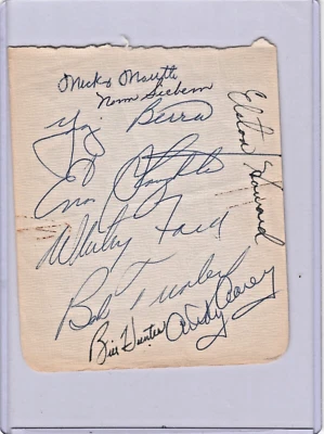 1955 SIGNED NEW YORK YANKEES SCRAPBOOK PSA Authentic 9 Signatures MANTLE - Image 1 of 3