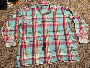 POLO RALPH LAUREN MENS CLASSIC FIT PLAID BUTTON LONG-SLEEVE CANDY PINK SHIRT - Picture 1 of 5