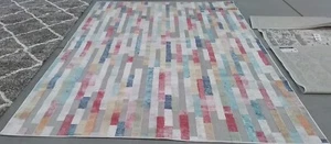 RED AQUA / IVORY 9'-0" x 12'-0" Flaw in Rug, Reduced Price 1172772301 CBN531Q-9 - Picture 1 of 4